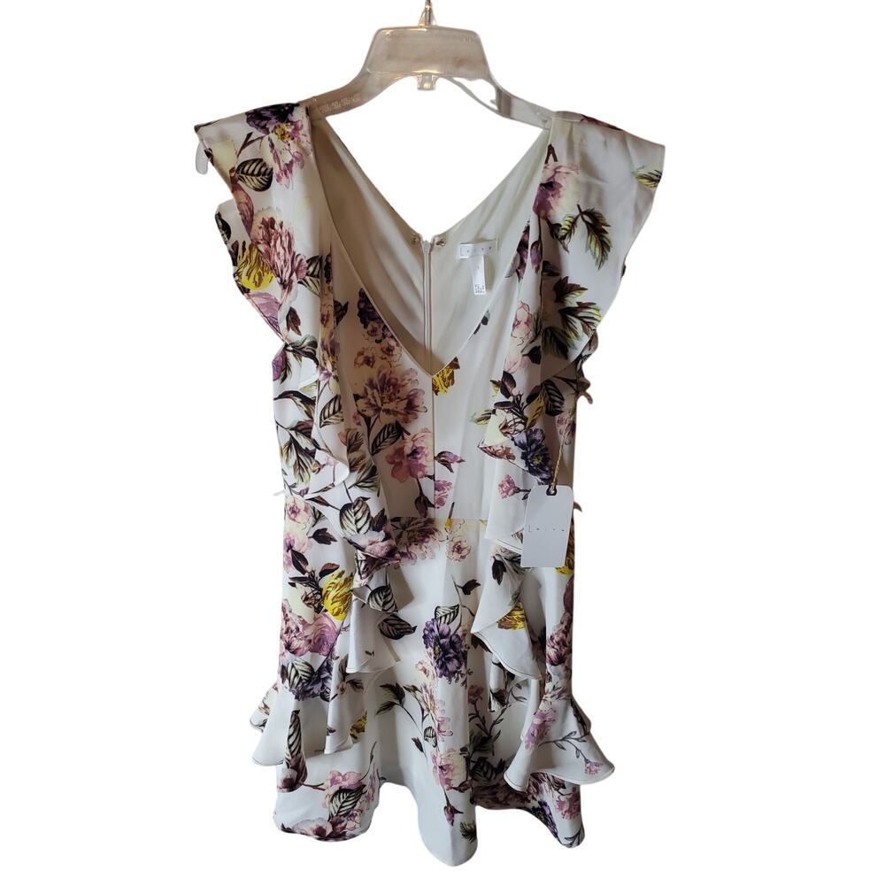 Leith Ivory Floral Flutter Dress, NWT, Small